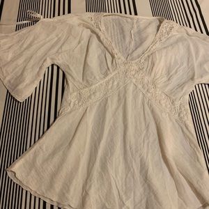 Ann ferriday bell tie sleeve blouse